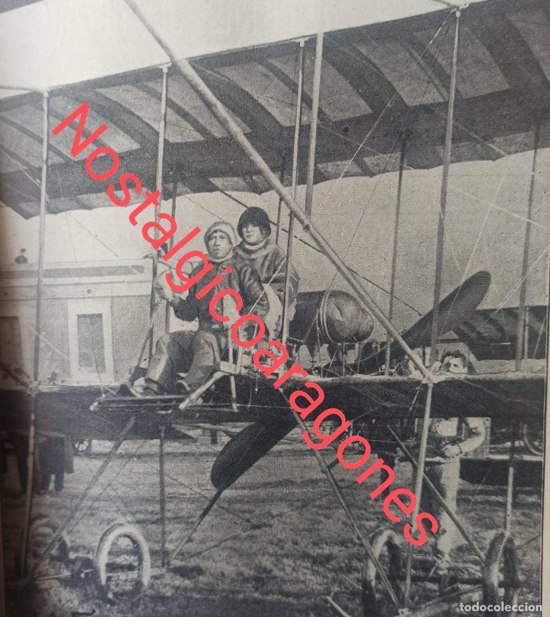Coleccionismo de revistas y peri&oacute;dicos: Barcelona aviadora Elena Dutrieu mujer Aviaci&oacute;n foto revista principio siglo XX 191G