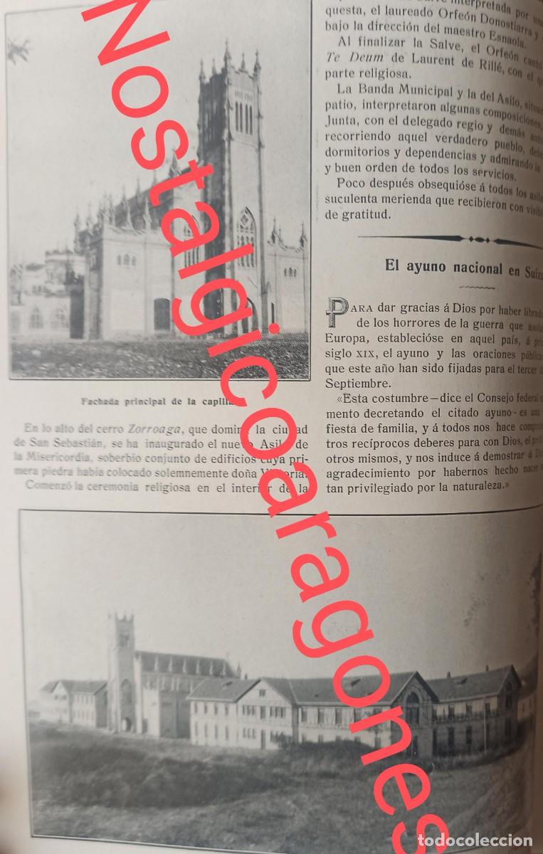 Colecionismo de Revistas e Jornais: San Sebasti&aacute;n cerro Zorroaga inauguraci&oacute;n as&iacute;lo Misericordia foto revista principio siglo XX 191G