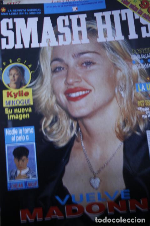 Coleccionismo de Revistas y Peri&oacute;dicos: SMASH HITS PORTADA MADONNA SOLO PORTADA Y 1 PG. 1990