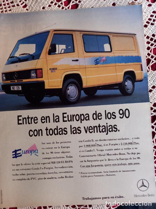 Coleccionismo de revistas y peri&oacute;dicos: anuncio mercedes benz europa furgon