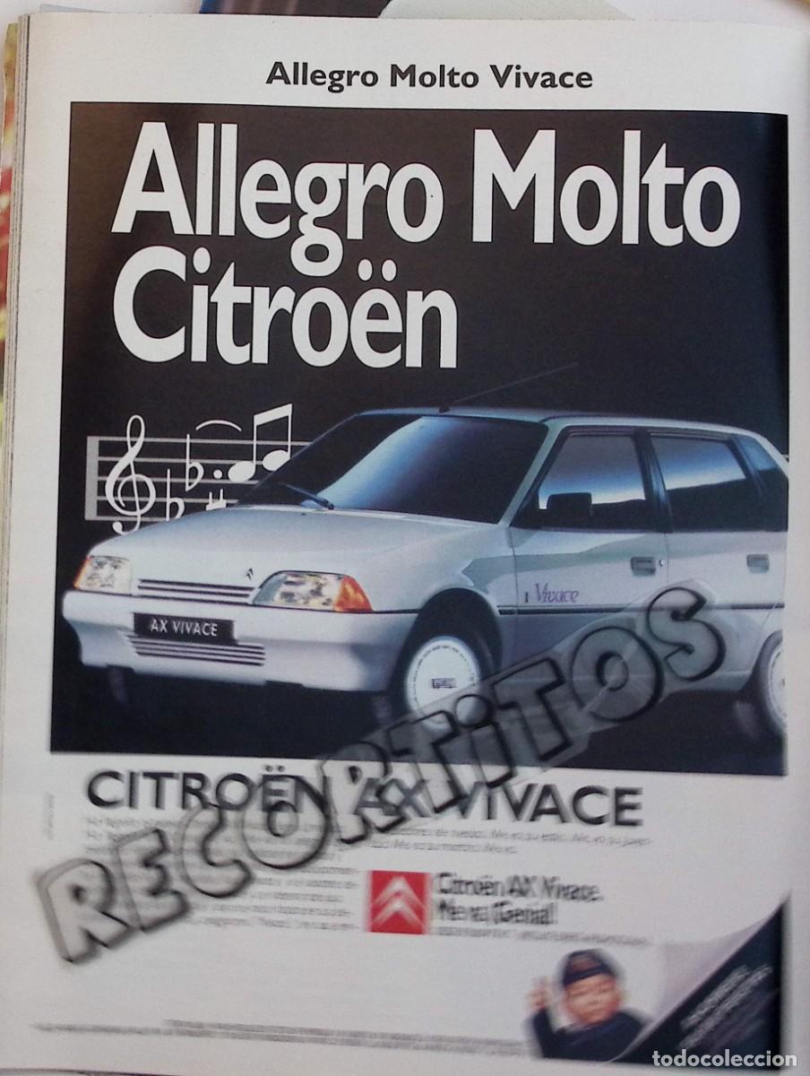 Coleccionismo de Revistas y Peri&oacute;dicos: anuncio citroen ax allegro vivace