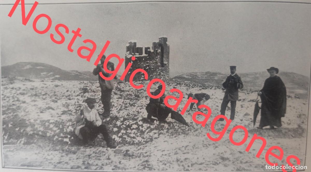 Coleccionismo de revistas y peri&oacute;dicos: Segorbe Valencia temporal nieve meseta castillofoto hoja revista principio siglo XX 191G