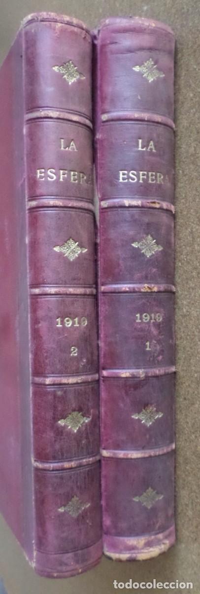 Coleccionismo de Revistas y Peri&oacute;dicos: 2 tomos - LA ESFERA ilustraci&oacute;n mundial 1919 -- tomo 1 - 2