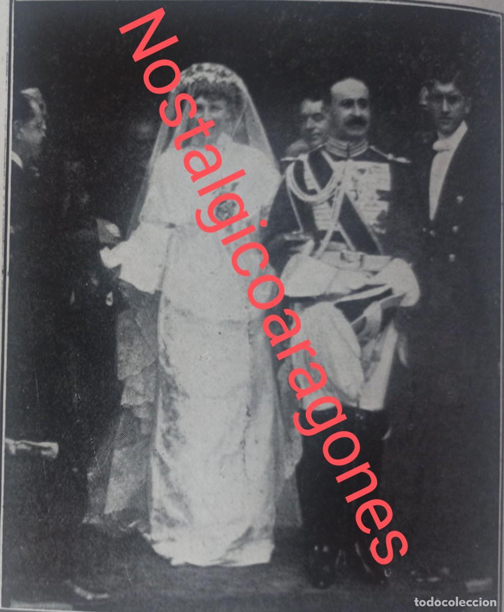 Collectionnisme de Revues et Journaux: Madrid boda Duque Medinaceli hija Marqu&eacute;s Camarasa Foto hoja revista principio siglo XX 191G