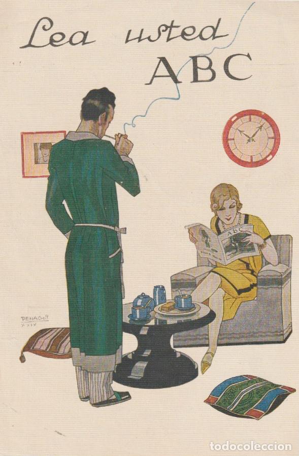 Coleccionismo de Revistas y Peri&oacute;dicos: Publicidad: Lea usted ABC / dibujo de Penagos -1928
