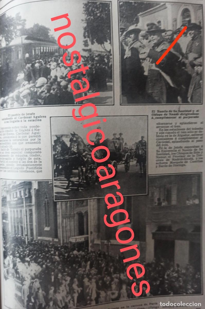 Collection Magazines and Newspapers: Llegada Getafe y visita Madrid cardenal Aguirre foto hoja revista principio siglo XX 191G