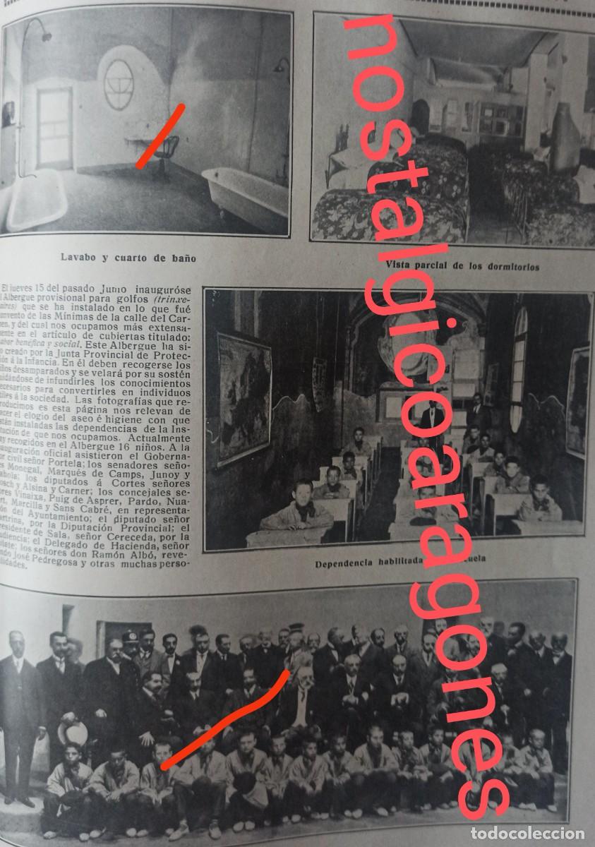 Collection Magazines and Newspapers: Barcelona inauguraci&oacute;n albergue golfos trinxeraires foto hoja revista principio siglo XX 191G