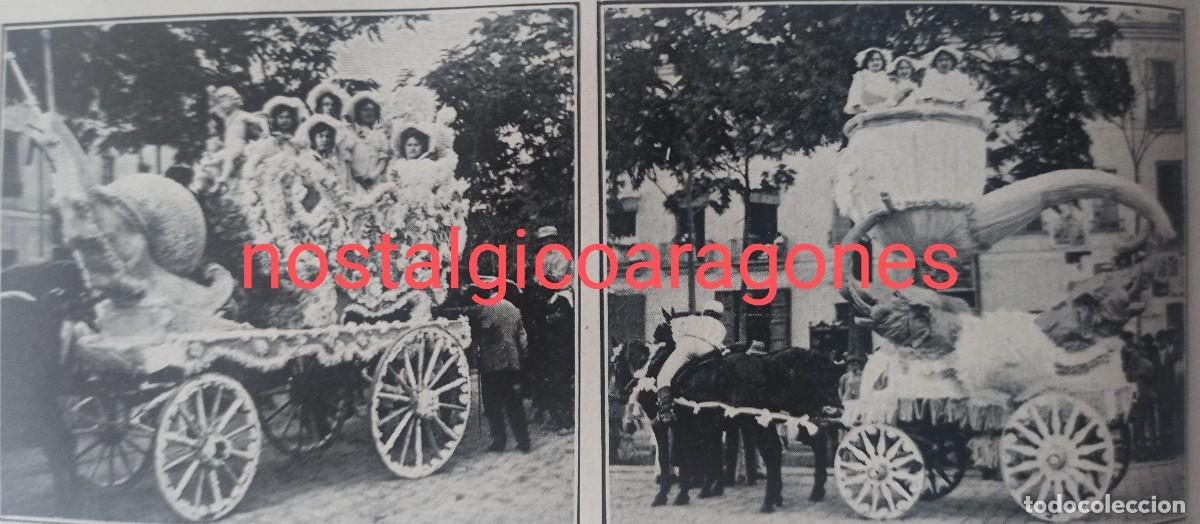 Collection Magazines and Newspapers: Fiestas Valencia carrozas y evento foto hoja revista principio siglo XX 191G