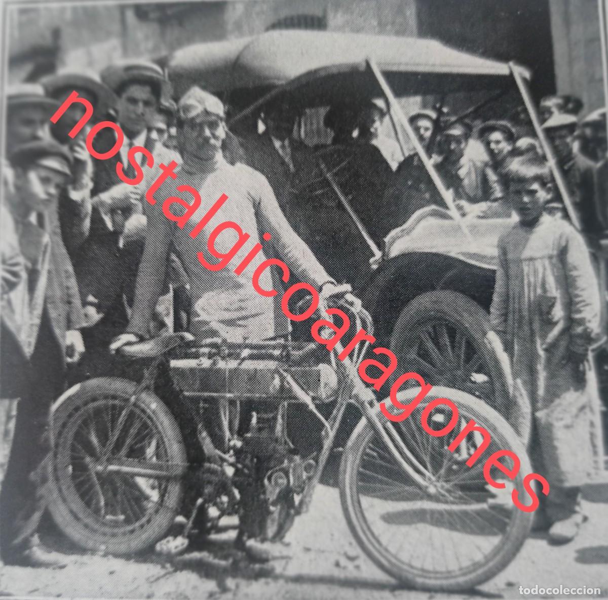 Collection Magazines and Newspapers: Matar&oacute; fiestas moto antigua Carrera motociclista ganadores foto hoja revista principio siglo XX 191G