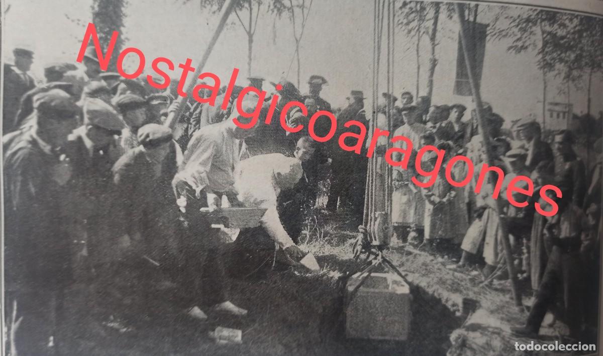 Coleccionismo de revistas y peri&oacute;dicos: Vich primera piedra puente r&iacute;o Guri foto hoja revista principio siglo XX 191G