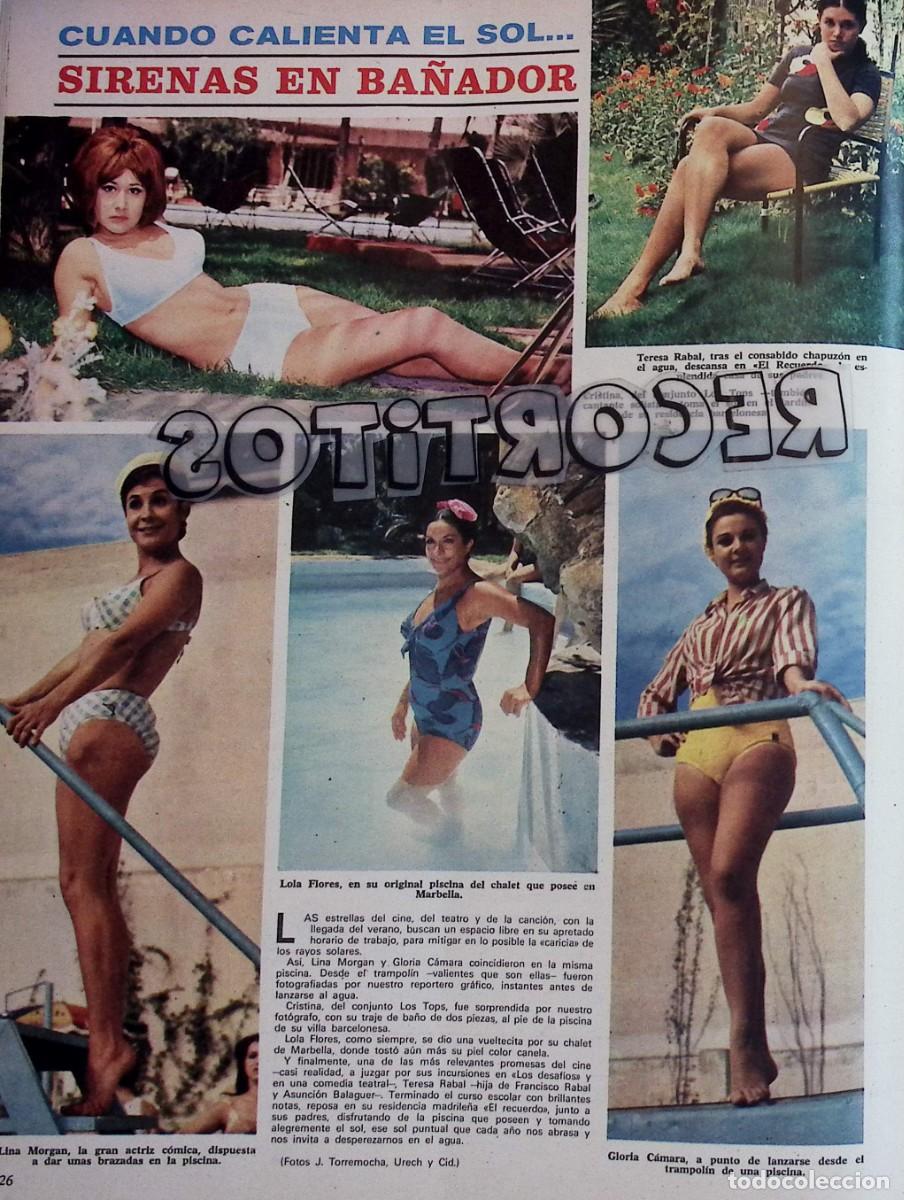 Coleccionismo de revistas y peri&oacute;dicos: lilna morgan lola flores cristina y los stop gloria camara teresa rabal ropa de ba&ntilde;o