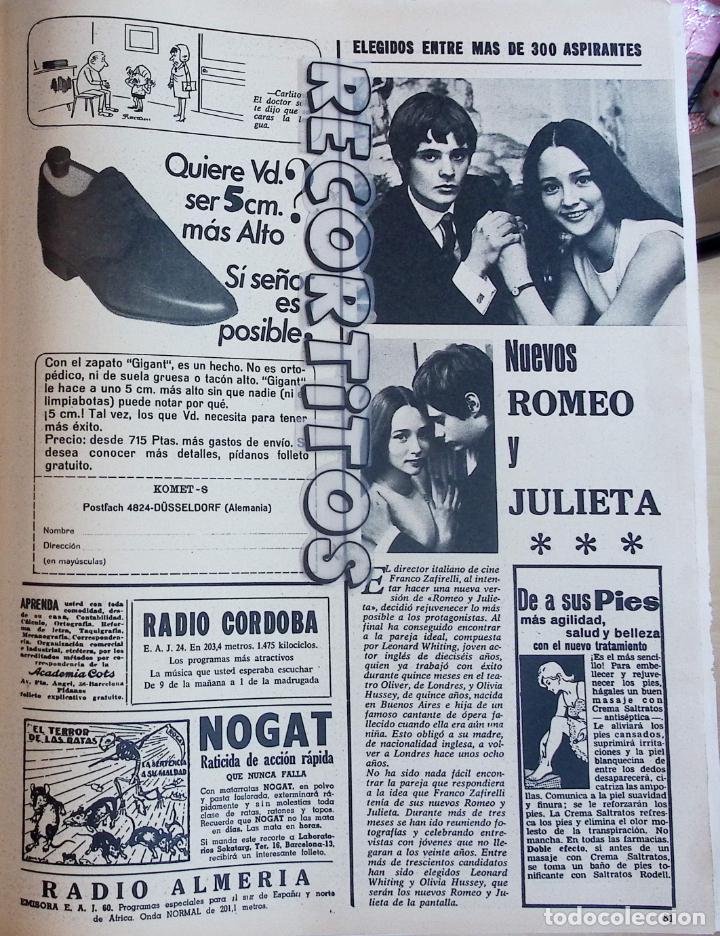 Coleccionismo de Revistas y Peri&oacute;dicos: olivia hussey romeo y julieta zeffirelli Leonard Whiting
