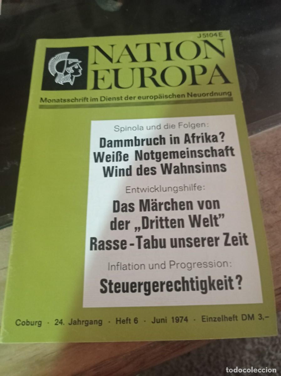 Coleccionismo de revistas y peri&oacute;dicos: REVISTA NATION EUROPA MONATSSCHRIFT IM DIENST DER EUROPAISCHEN NEUORDNUNG JUNIO 1974 REF. UR MES 9