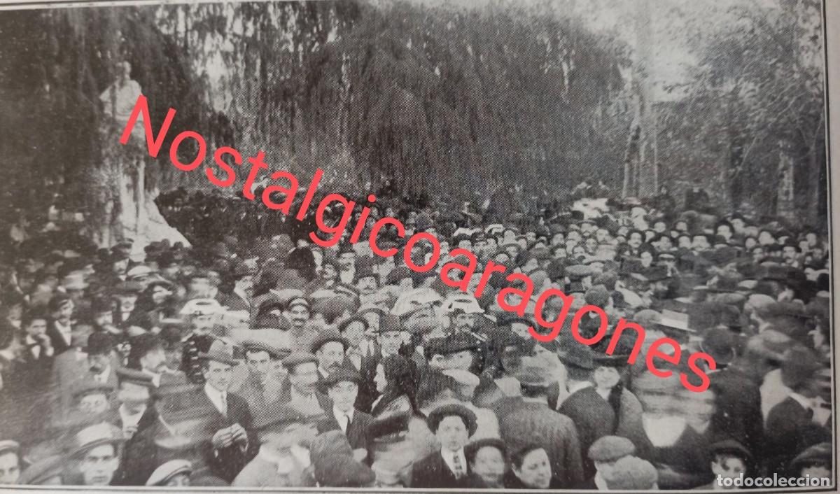 Coleccionismo de Revistas y Peri&oacute;dicos: Sevilla inauguraci&oacute;n monumento B&eacute;cquer hnos &Aacute;lvarez Quinterfoto hoja revista principio siglo XX 191G