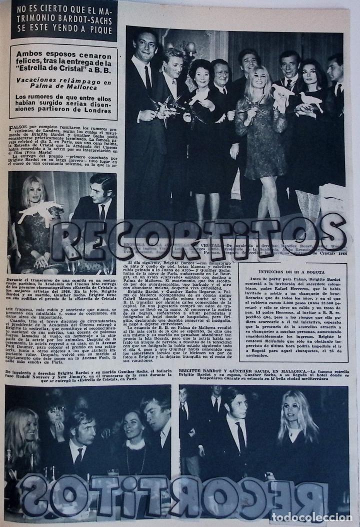 Coleccionismo de Revistas y Peri&oacute;dicos: YVES MONTAND MAURICE RONET BRIGITTE BARDOT GUNTHER SACHS VIVIEN LEIGH NUJREYEV RUDOLF