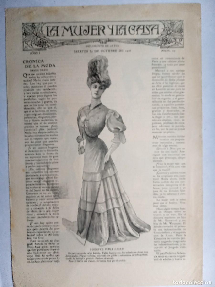 Coleccionismo de Revistas y Peri&oacute;dicos: La mujer y la casa. Suplemento ABC. A&ntilde;o I N&uacute;m. 29, octubre 1906. Cuatro p&aacute;ginas.
