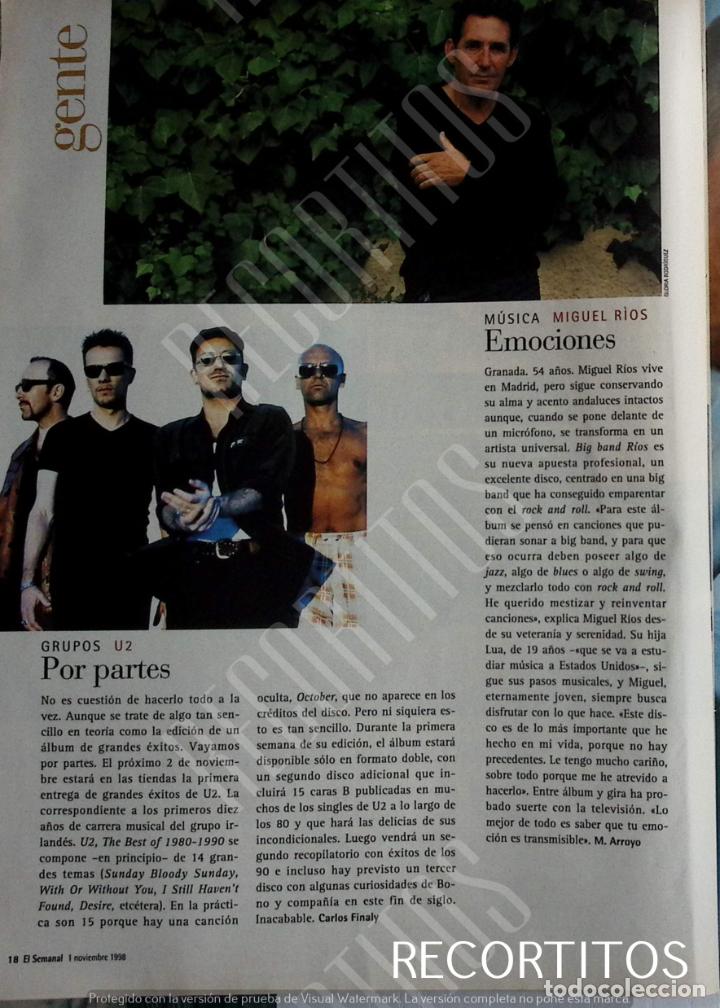 Coleccionismo de Revistas y Peri&oacute;dicos: U2 BONO MIGUEL RIOS