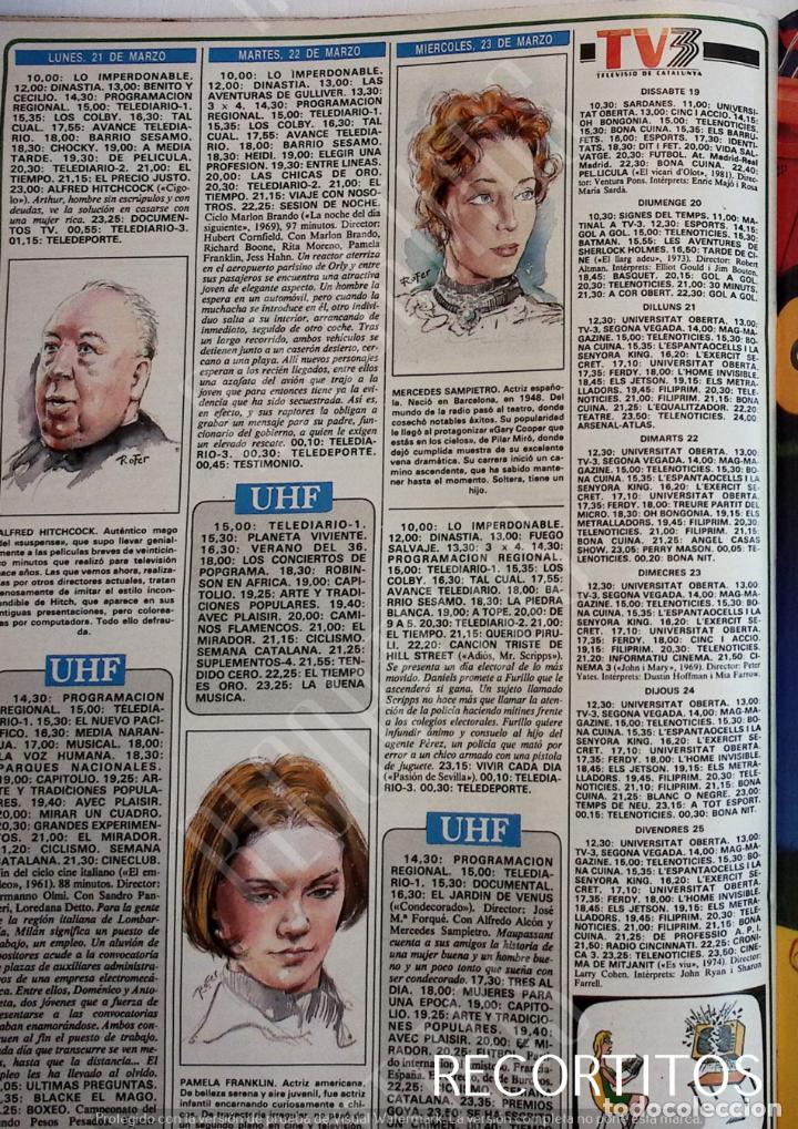 Coleccionismo de revistas y peri&oacute;dicos: ALFRED HITCHCHOCK PAMELA FRANKLIN MERCEDES SAMPIETRO