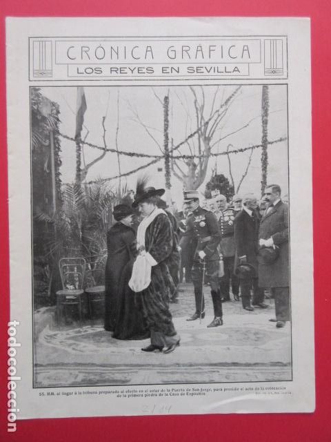 Coleccionismo de Revistas y Peri&oacute;dicos: ARTICULO 1914 - ALFONSO XIII SEVILLA PRIMERA PIEDRA CASA EXPOSITOS - GRAN CANARIA PLAZA TRESOR