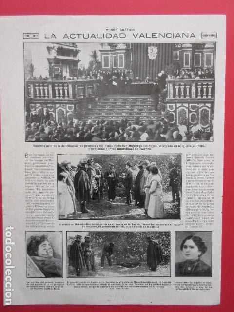 Coleccionismo de Revistas y Peri&oacute;dicos: ARTICULO 1914 - VALENCIA SAN MIGUEL DE LOS REYES IGLESIA DEL PENAL - HUERTO TORRETA GUARDIA CIVIL