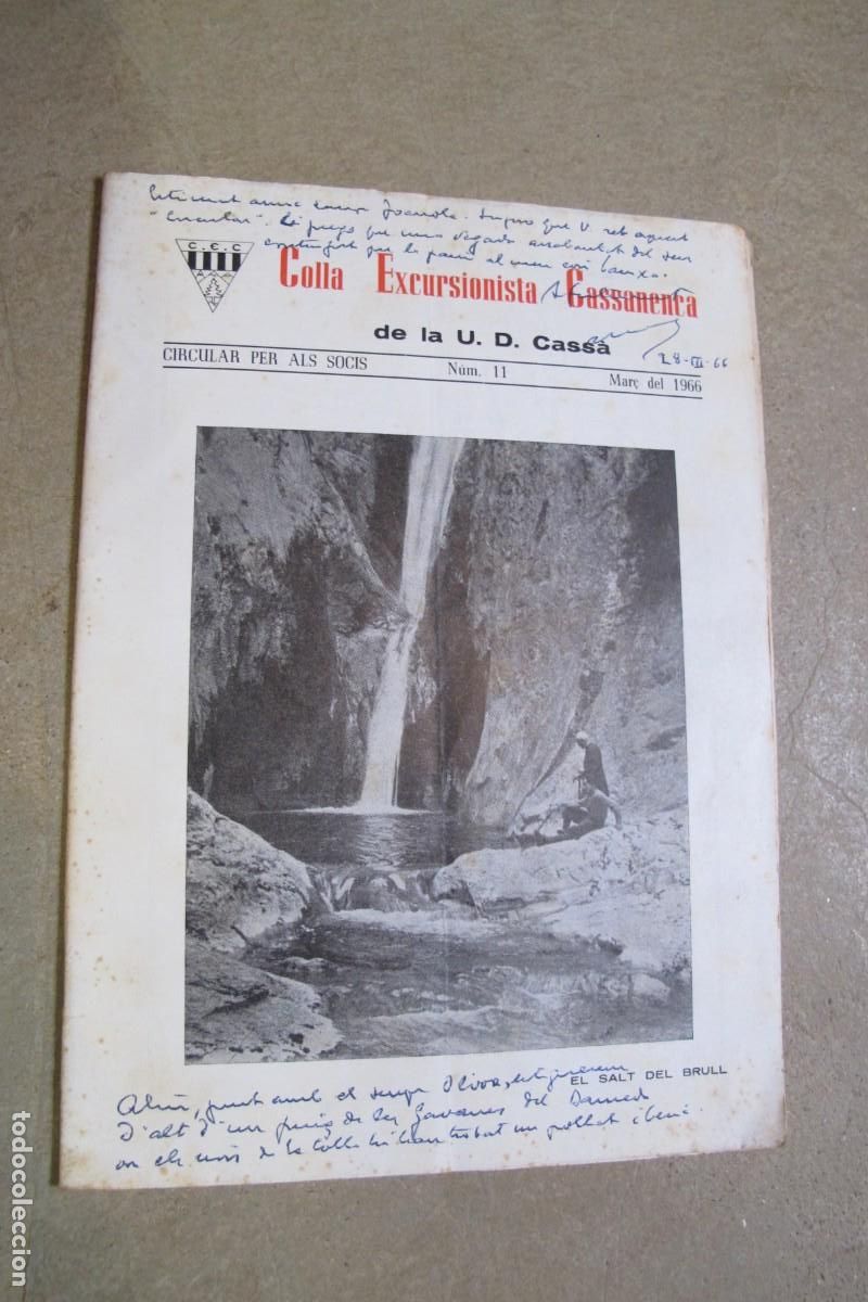 Coleccionismo de Revistas y Peri&oacute;dicos: COLLA EXCURSIONISTA CASSANENCA DE LA U. D. CASSA DE LA SELVA NUM 11 MAR&Ccedil; DEL 1966