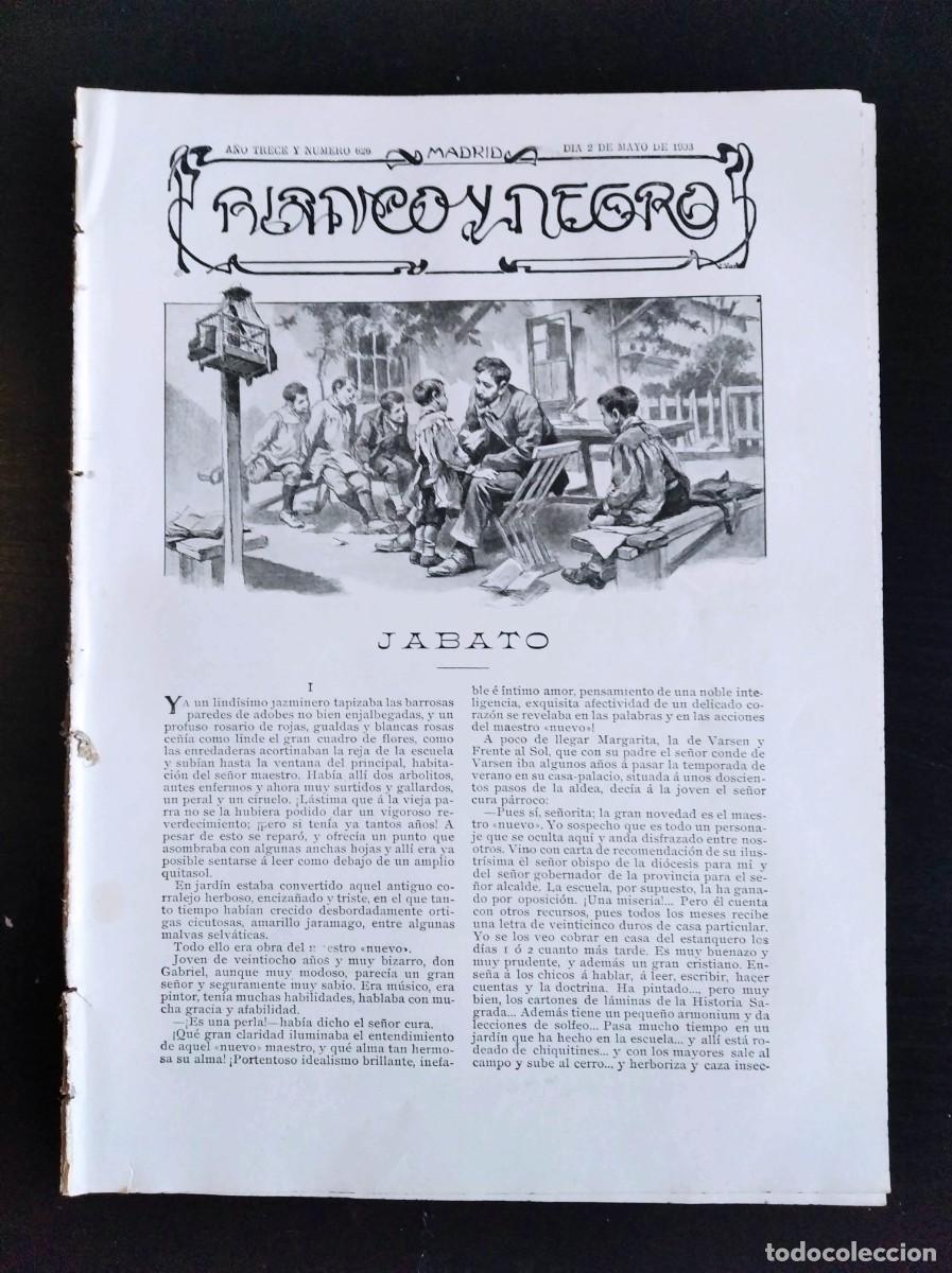 Collezionismo di Riviste e Giornali: BLANCO Y NEGRO. N&ordm; 626. A&Ntilde;O 1903. LA F&Aacute;BULA DE LA LECHERA. A P&Eacute;REZ Z&Uacute;&Ntilde;IGA. FRONT&Oacute;N DE LA BIBL.. LEER