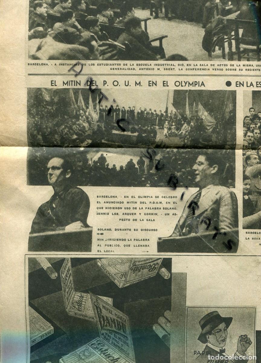 Coleccionismo de Revistas y Peri&oacute;dicos: VANGUARDIA A&Ntilde;O 1937 GUERRA CIVIL POUM P.O.U.M. SOLANO JENNIE LEE ARQUER GORKIN ANARQUISTAS
