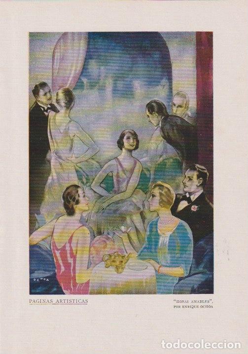 Coleccionismo de revistas y peri&oacute;dicos: Horas amables / ilustraci&oacute;n de Enrique Ochoa - 1928