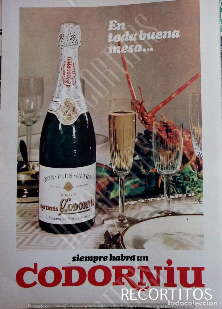 Coleccionismo de revistas y peri&oacute;dicos: anuncio cava codorniu