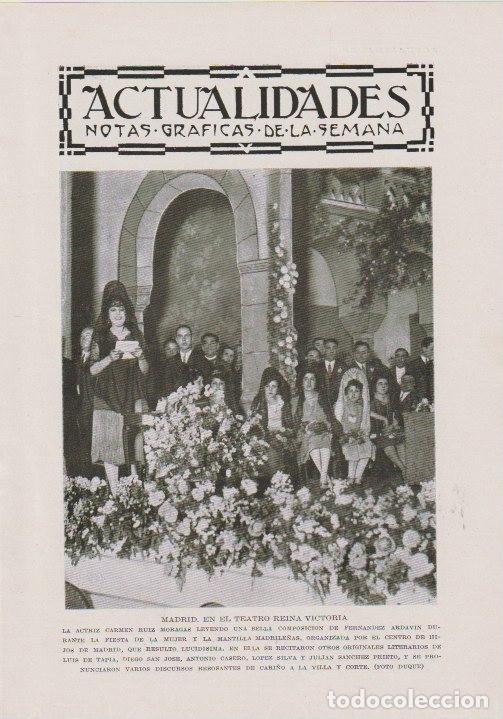 Coleccionismo de revistas y peri&oacute;dicos: Carmen Ruiz Moragas en la Fiesta de la Mujer y de la mantilla espa&ntilde;ola - 1928