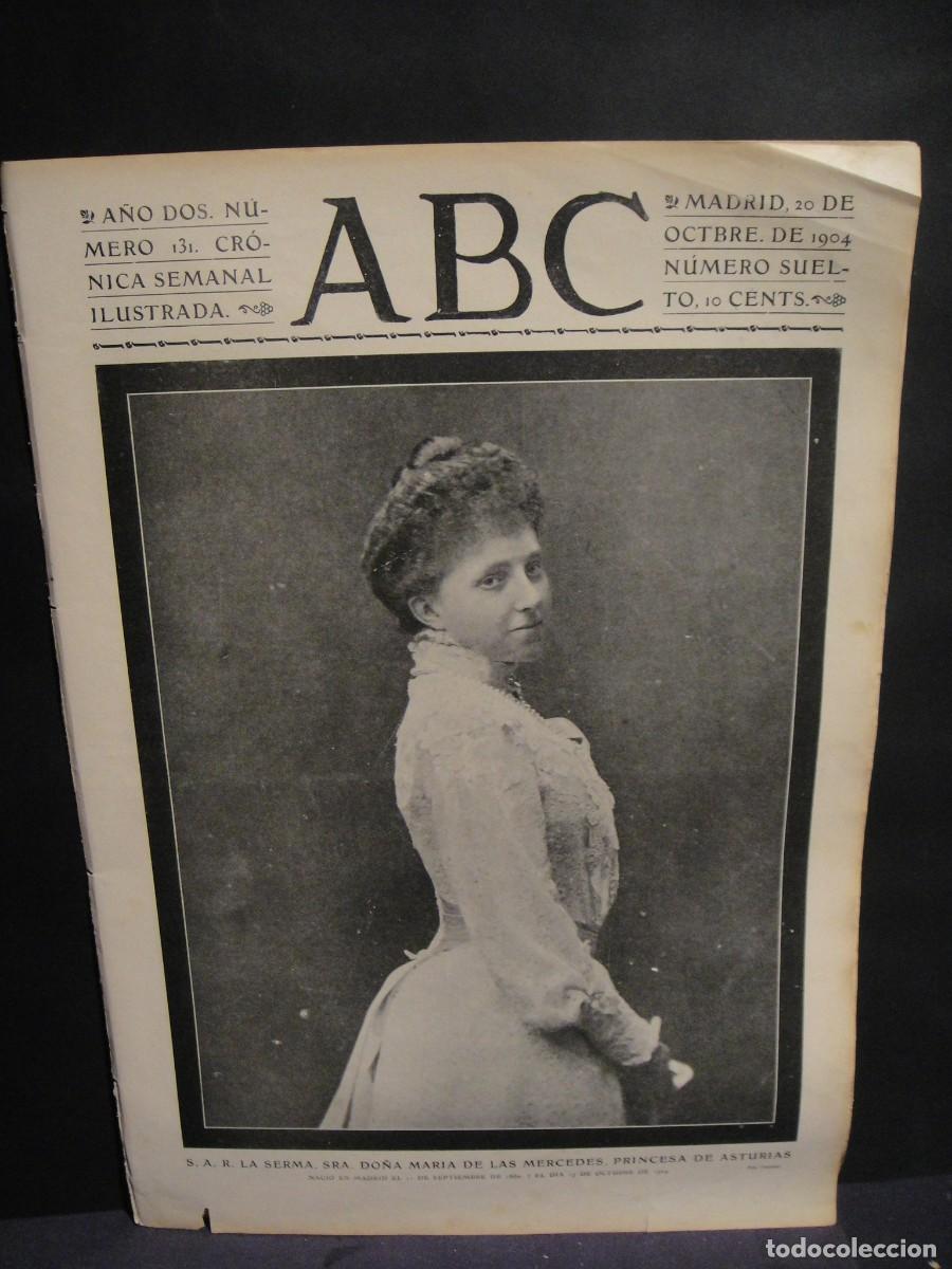 Coleccionismo de Revistas y Peri&oacute;dicos: abc n&ordm; 131 - 20 de octubre de 1904 - muerte de s. a. r. maria de las mercedes