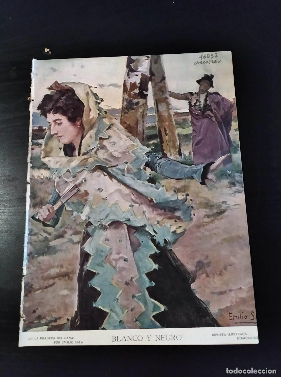 Coleccionismo de revistas y peri&oacute;dicos: BLANCO Y NEGRO. N&ordm; 824. A&Ntilde;O 1907. EL CARNAVAL EN MADRID. EL CARNAVAL EN NIZA. EL ESPEJO MARAV.. LEER