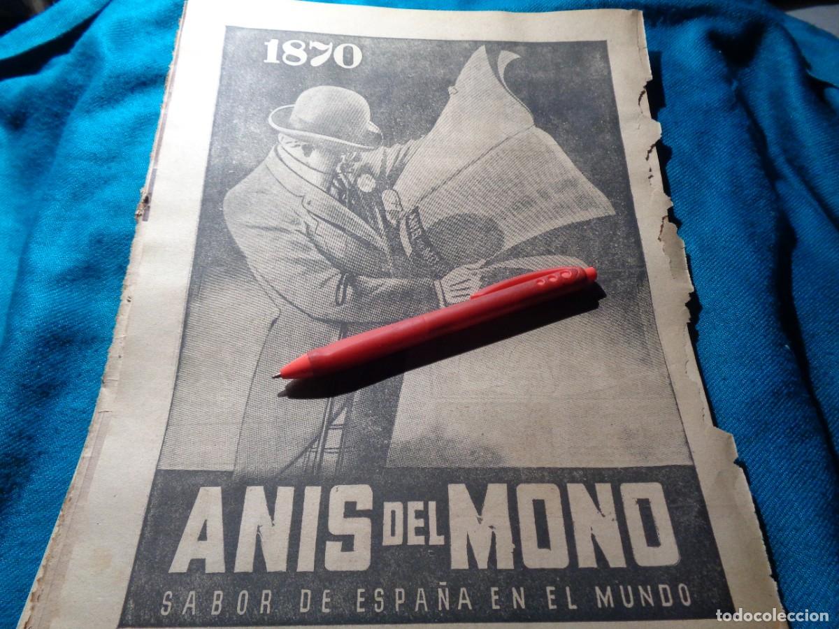 Coleccionismo de Revistas y Peri&oacute;dicos: RECORTE : PUBLICIDAD : ANIS DEL MONO. 7 FECHAS, JULIO 1954