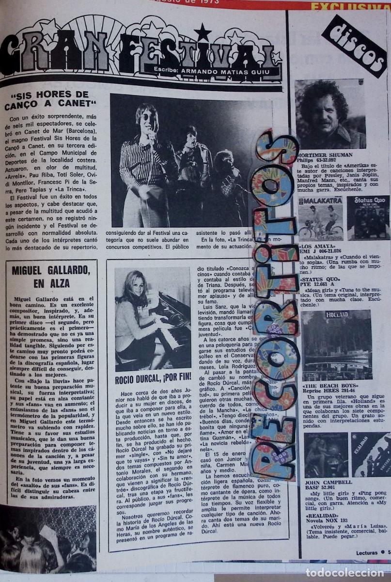 Coleccionismo de Revistas y Peri&oacute;dicos: MIGUEL GALLARDO CANET CAN&Ccedil;O LA TRINCA ROCIO DURCAL