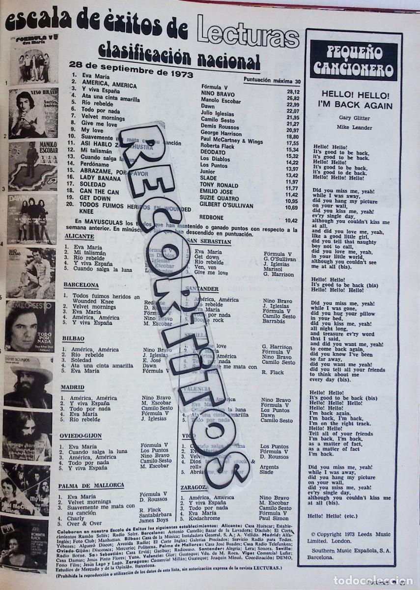 Coleccionismo de revistas y peri&oacute;dicos: ESCALA DE EXITOS DEMI ROUSSOS CAMILO SESTO
