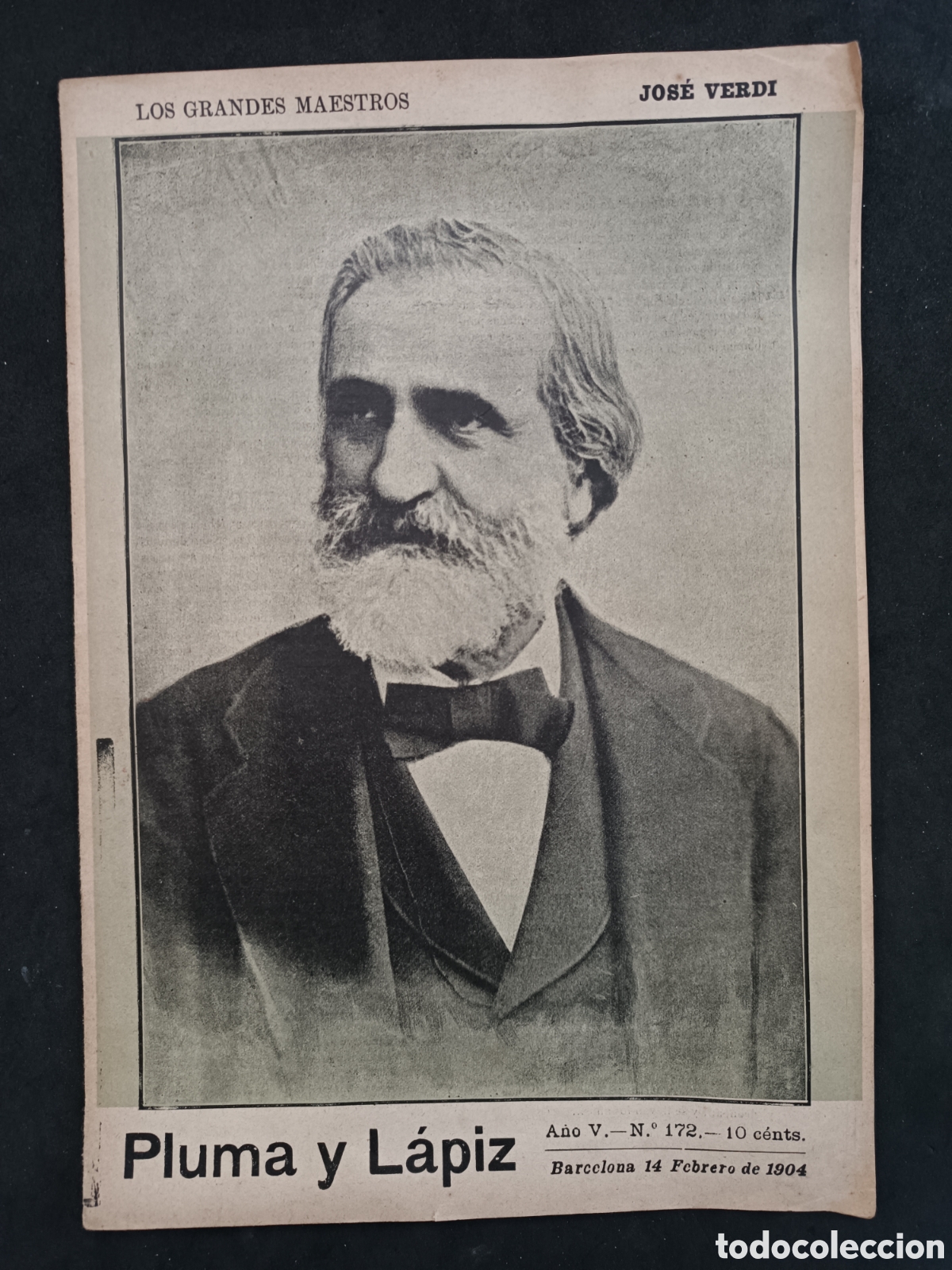 Collezionismo di Riviste e Giornali: Revista pluma y lapiz, Los grandes maestros, Jos&eacute; verdi, 1904