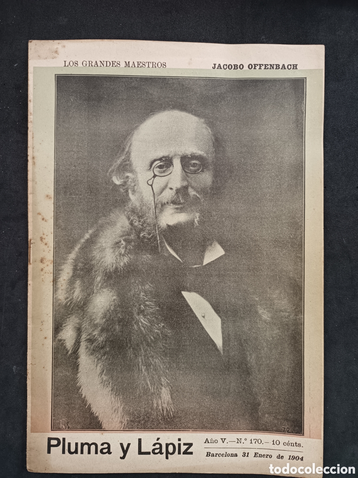 Sammeln von Zeitschriften und Zeitungen: Revista pluma y lapiz, Los grandes maestros, Jacobo offenbach, 1904