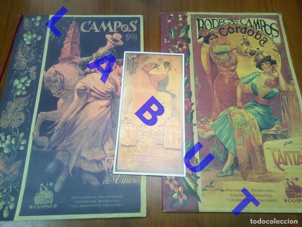 Coleccionismo de revistas y peri&oacute;dicos: CORDOBA BODEGAS CAMPOS CARTA DE VINOS MENU Y PEQUE&Ntilde;O CARTEL (VER V&Iacute;DEO PRESENTACI&Oacute;N) U51