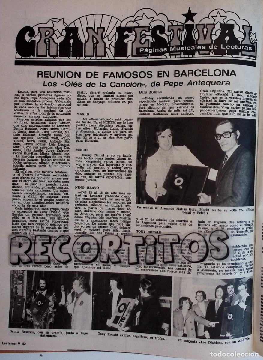 Collezionismo di Riviste e Giornali: demis roussos PEPE ANTEQUERA TONY RONALD LOS DIABLOS MOCHI