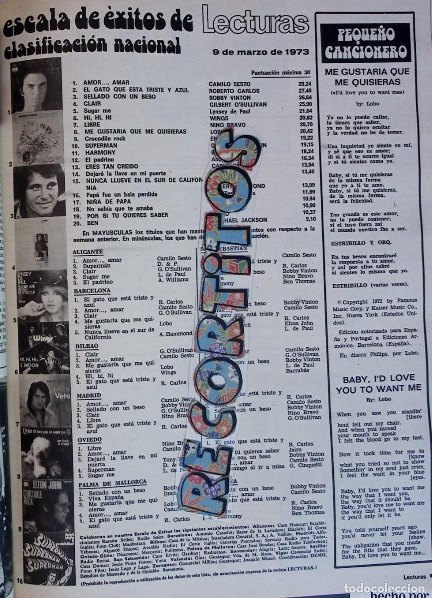 Coleccionismo de revistas y peri&oacute;dicos: ESCALA DE EXITOS CAMILO SESTO ELTON JOHN ROBERTO CARLOS