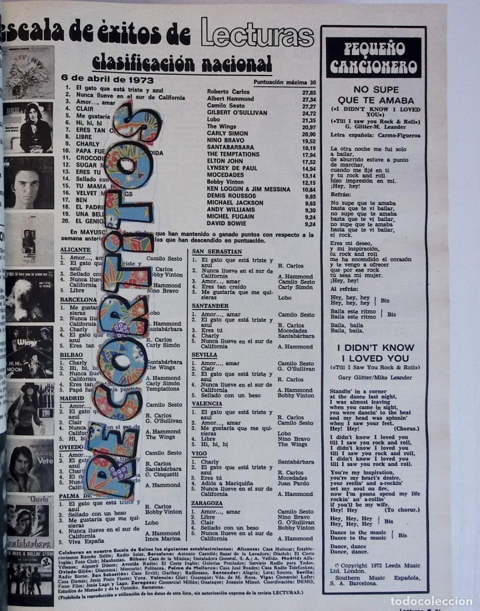 Coleccionismo de revistas y peri&oacute;dicos: ESCALA DE EXITOS CAMILO SESTO ELTON JOHN ROBERTO CARLOS