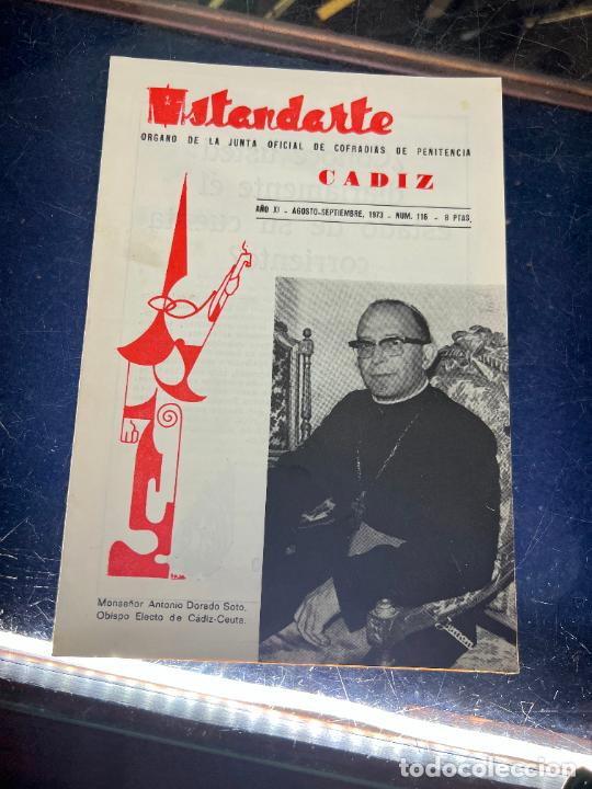 Coleccionismo de Revistas y Peri&oacute;dicos: REVISTA ESTANDARTE - SEMANA SANTA DE CADIZ - A&Ntilde;O XI - AGOSTO-SEPTIEMBRE 1973 - N&ordm;116