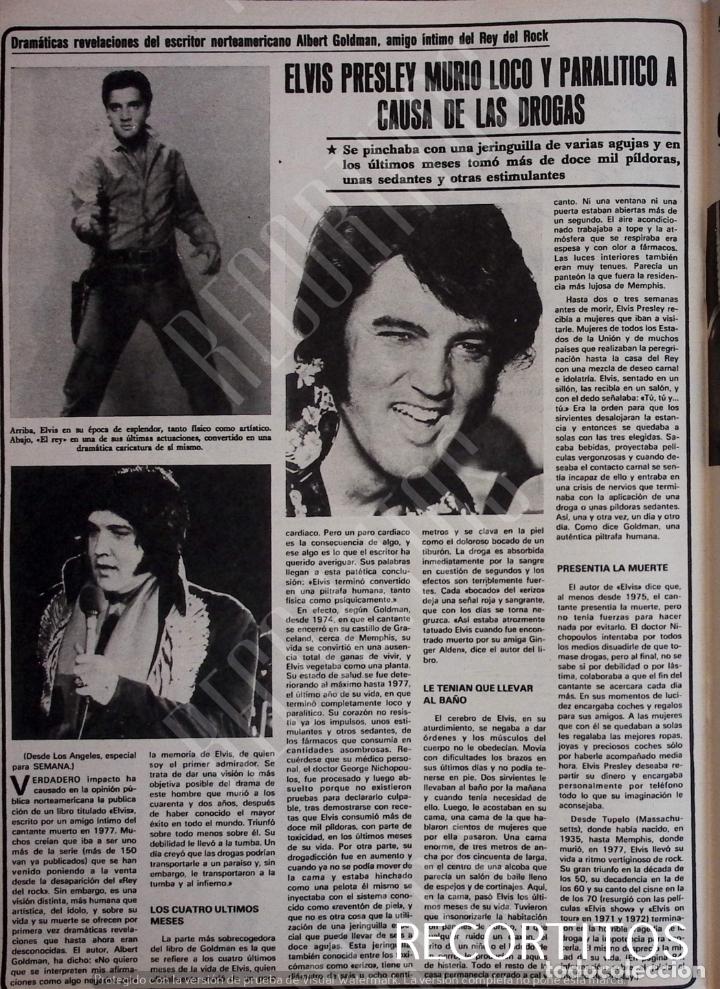Coleccionismo de revistas y peri&oacute;dicos: elvis presley