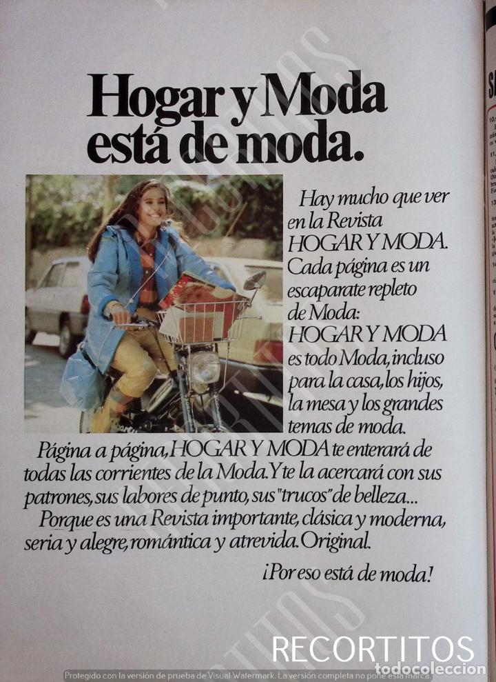 Coleccionismo de Revistas y Peri&oacute;dicos: anuncio hogar y moda vespa vespino mobylette