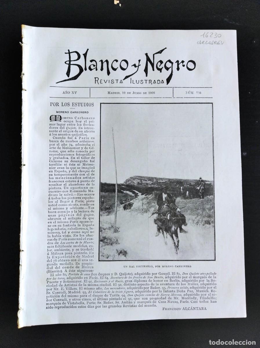 Collezionismo di Riviste e Giornali: BLANCO Y NEGRO. N&ordm; 736. A&Ntilde;O 1905. LA DUQUESA DE VILLAHERMOSA. LOS DUENDES EN MI ALDEA. EL FUS.. LEER