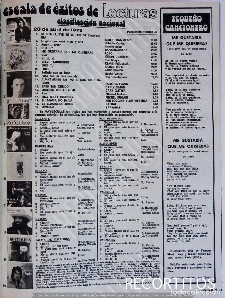 Coleccionismo de revistas y peri&oacute;dicos: ESCALA DE EXITOS CAMILO SESTO ELTON JOHN ROBERTO CARLOS GILBERT O'SULLIVAN