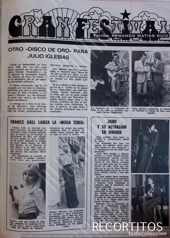 Coleccionismo de Revistas y Peri&oacute;dicos: FRANCE GALL JULIO IGLESIAS JAIRO