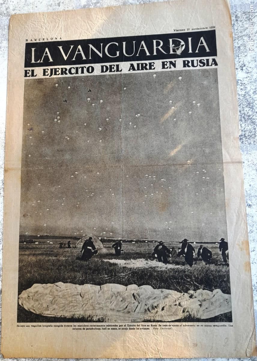 Coleccionismo de Revistas y Peri&oacute;dicos: 1936 27/11 2,3,4,5/12 LA VANGUARDIA (CUBIERTAS) EJERCITO DEL AIRE EN RUSIA ETC. FOTOS GUERRA CIVIL