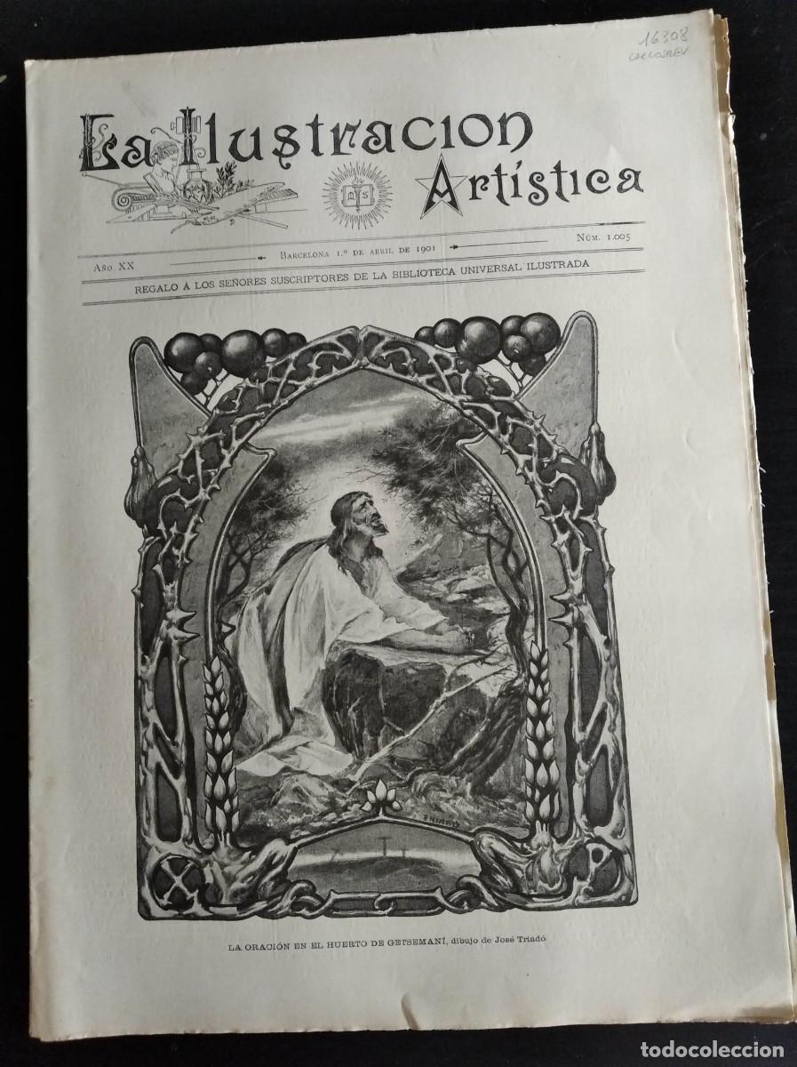 Coleccionismo de revistas y peri&oacute;dicos: LA ILUSTRACI&Oacute;N ART&Iacute;STICA. N&ordm; 1005. A&Ntilde;O 1901. LA SEMANA SANTA DE PASCUAL&Iacute;N. OBRAS DE EL GRECO... LEER