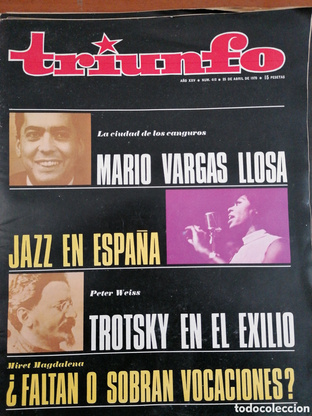 Coleccionismo de Revistas y Peri&oacute;dicos: REVISTA TRIUNFO 412 1970 MARIO VARGAS LLOSA, JAZZ EN ESPA&Ntilde;A, TROTSKY